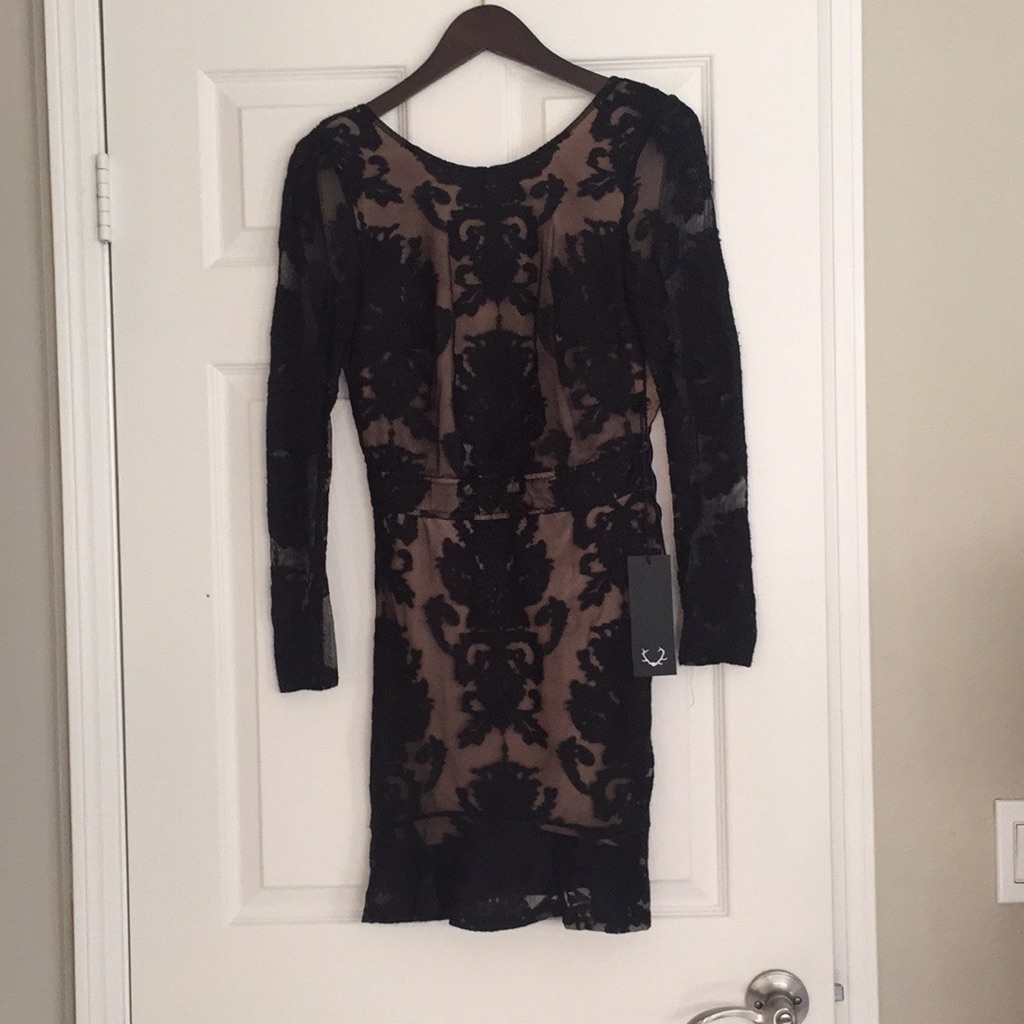 For Love And Lemons Black Bodycon Mini Dress